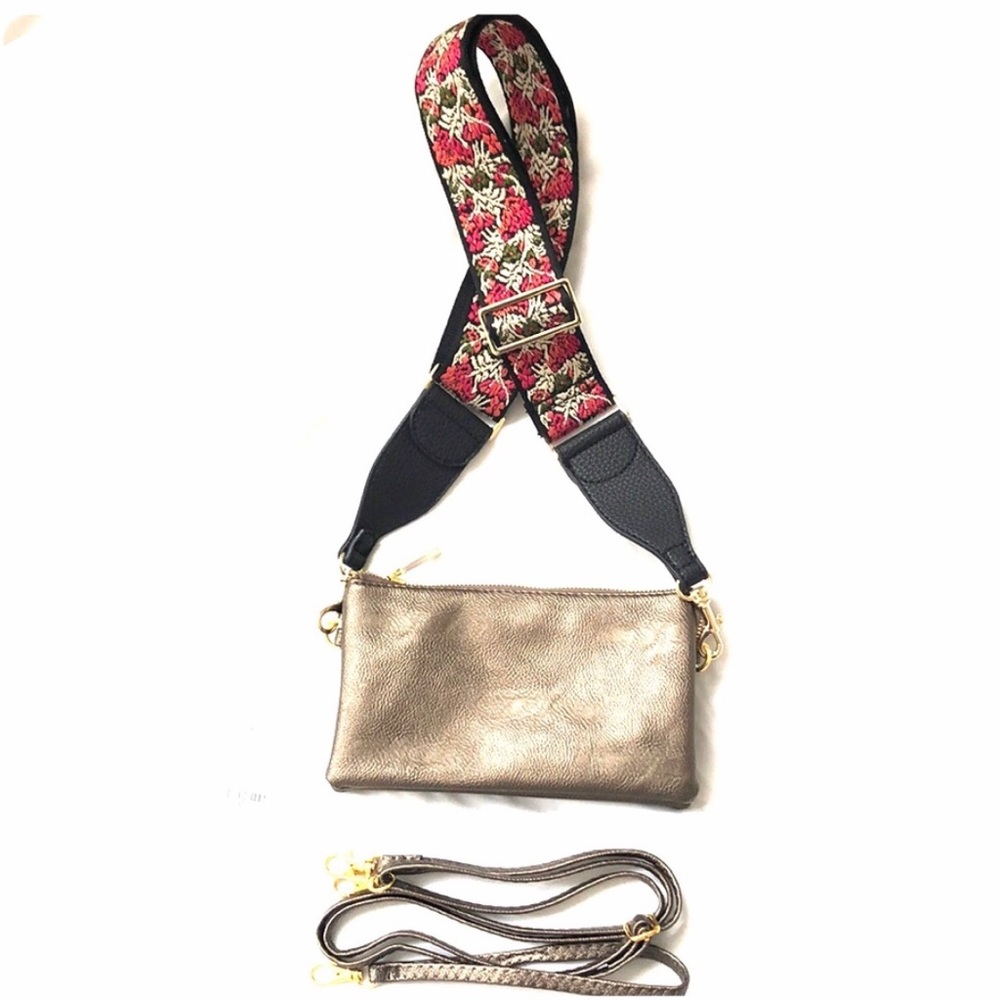 Crossbody w/Guitar Strap, Shoulder & Wristlet